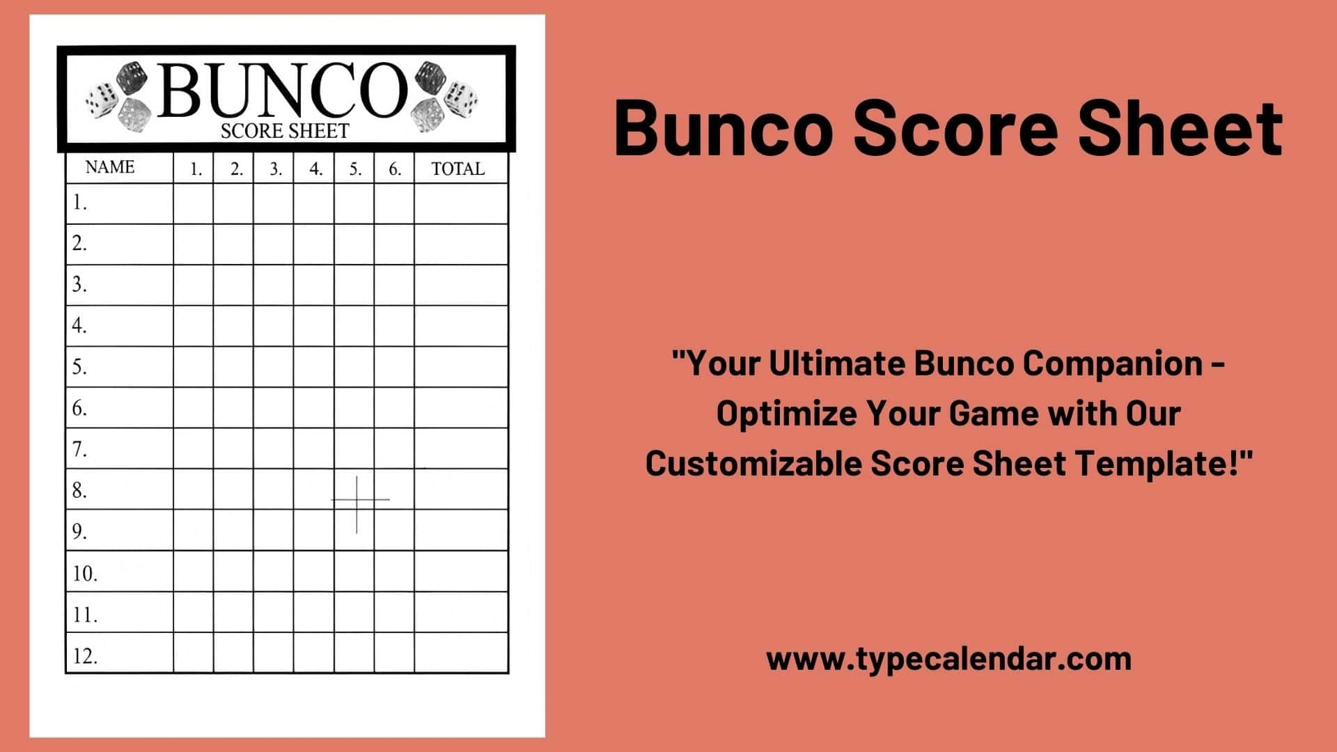 free printable bunco score sheets pdf