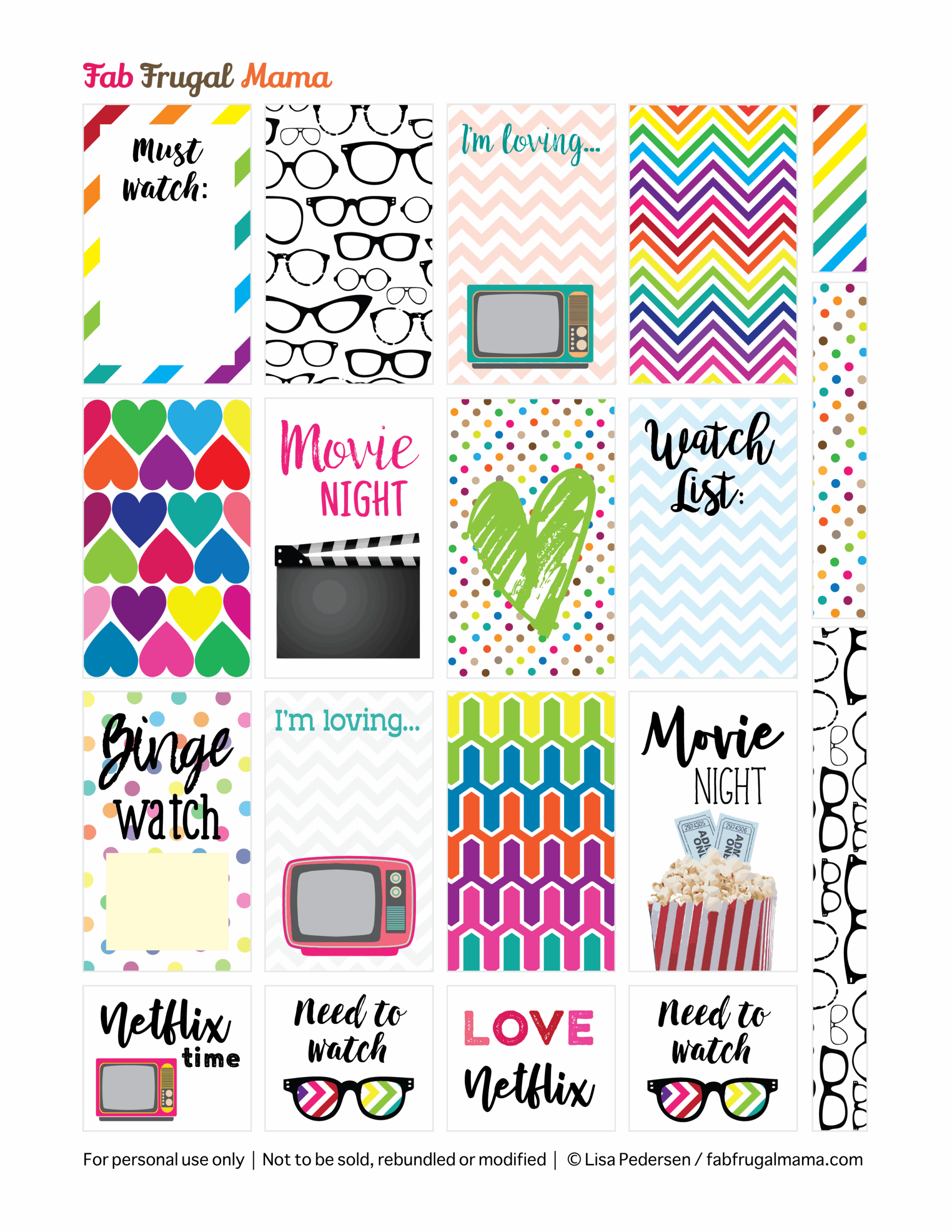 planner free printable stickers