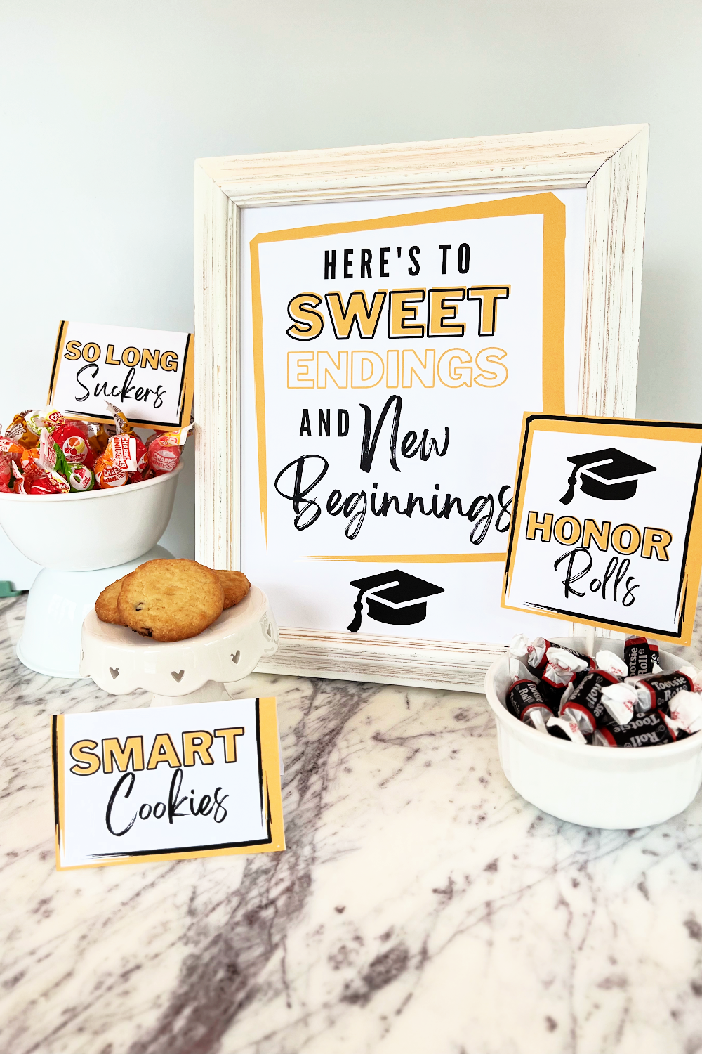 free printable graduation candy buffet signs
