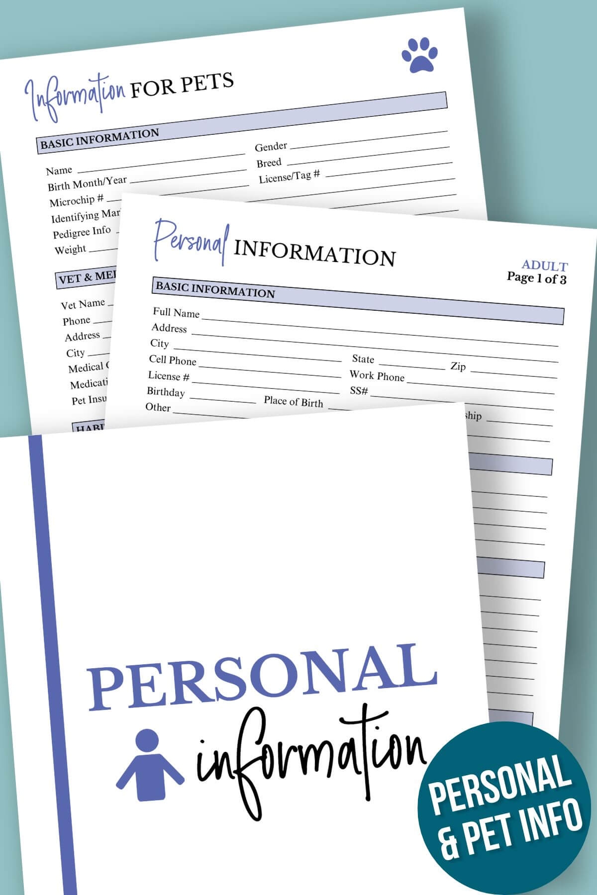 free emergency binder printables pdf
