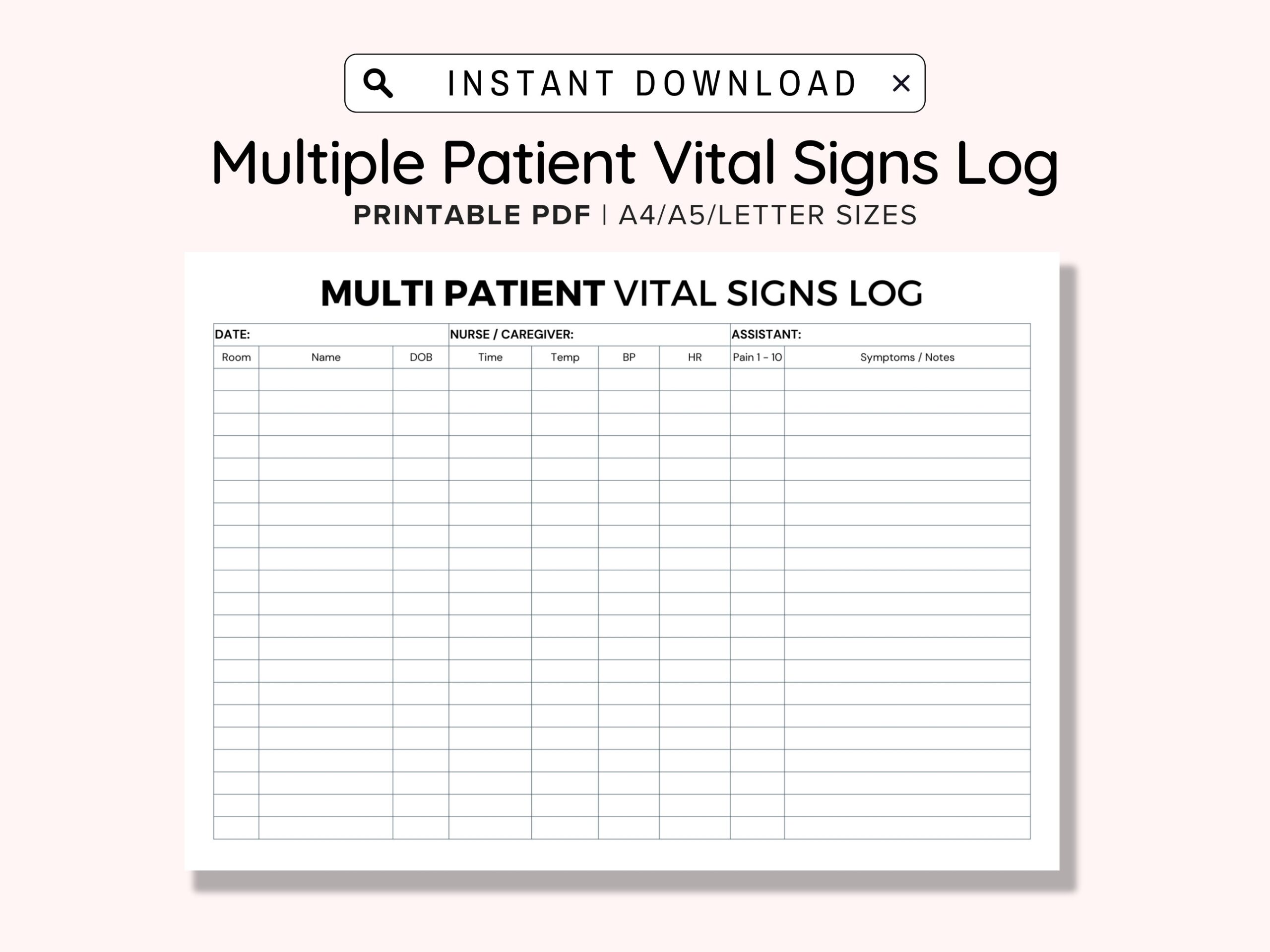 free printable vital signs sheet nursing