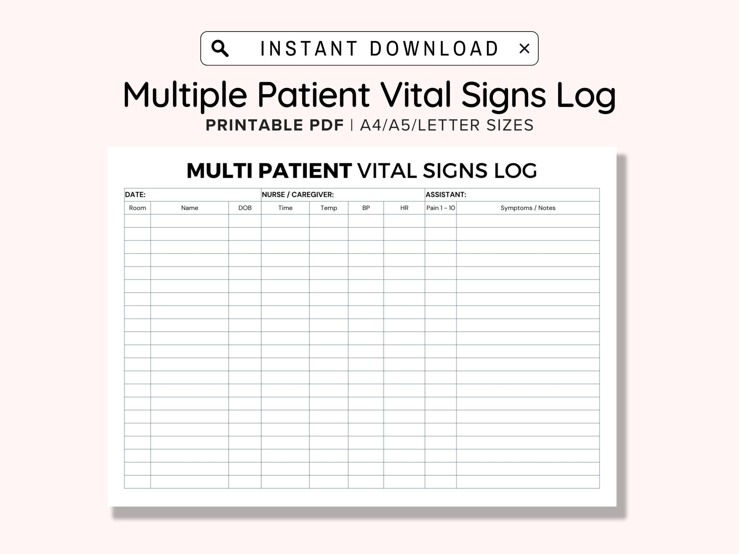 free printable vital signs sheet nursing
