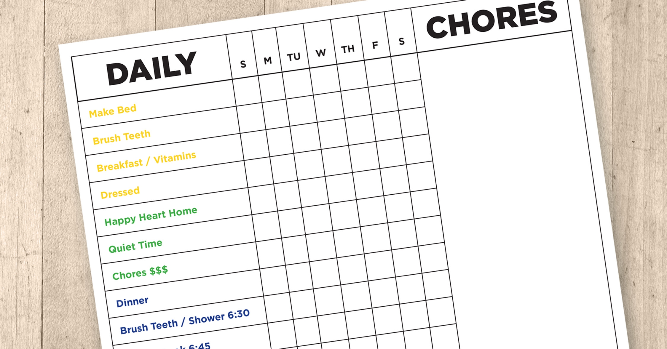 free printable adhd behavior charts