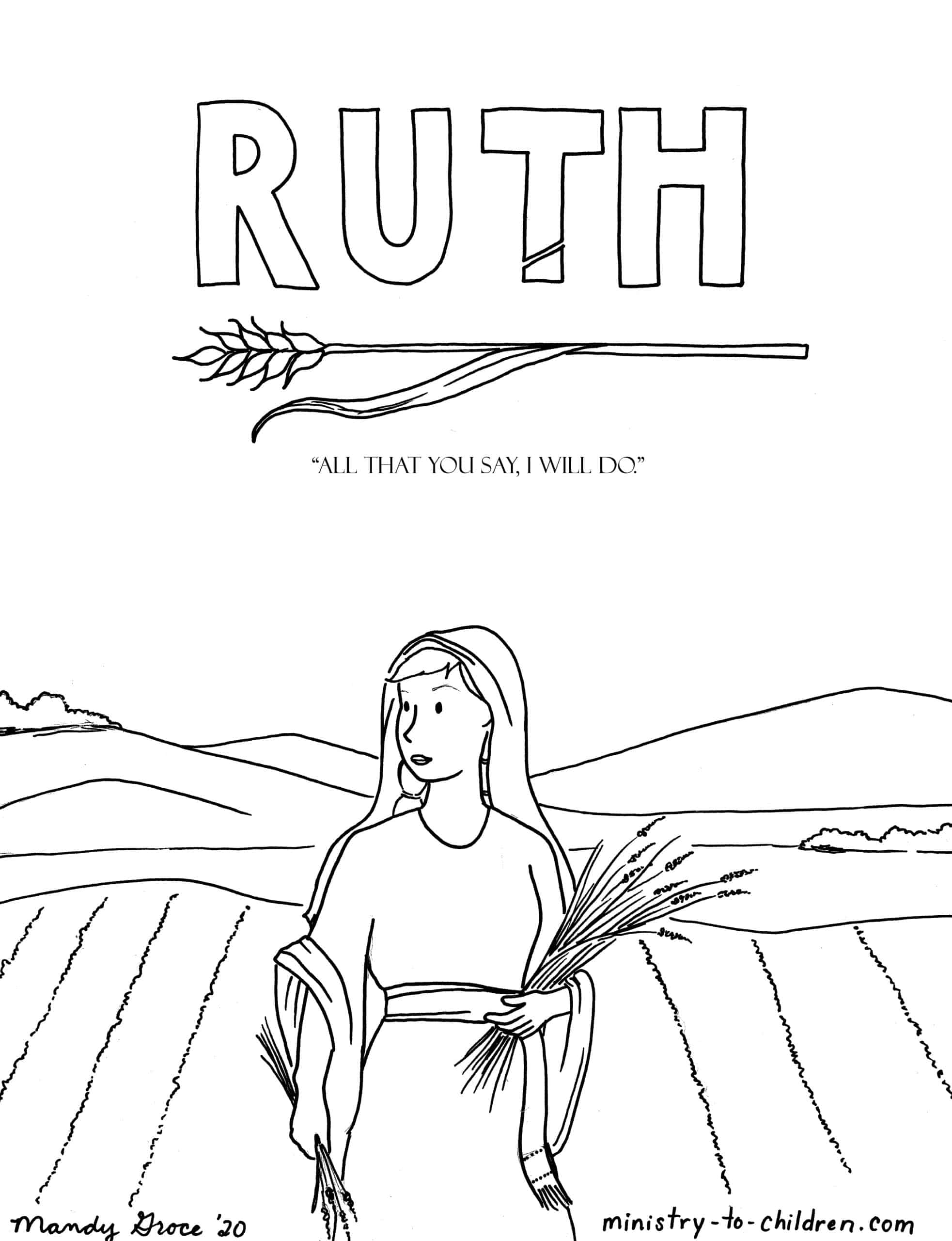free printable bible study on ruth