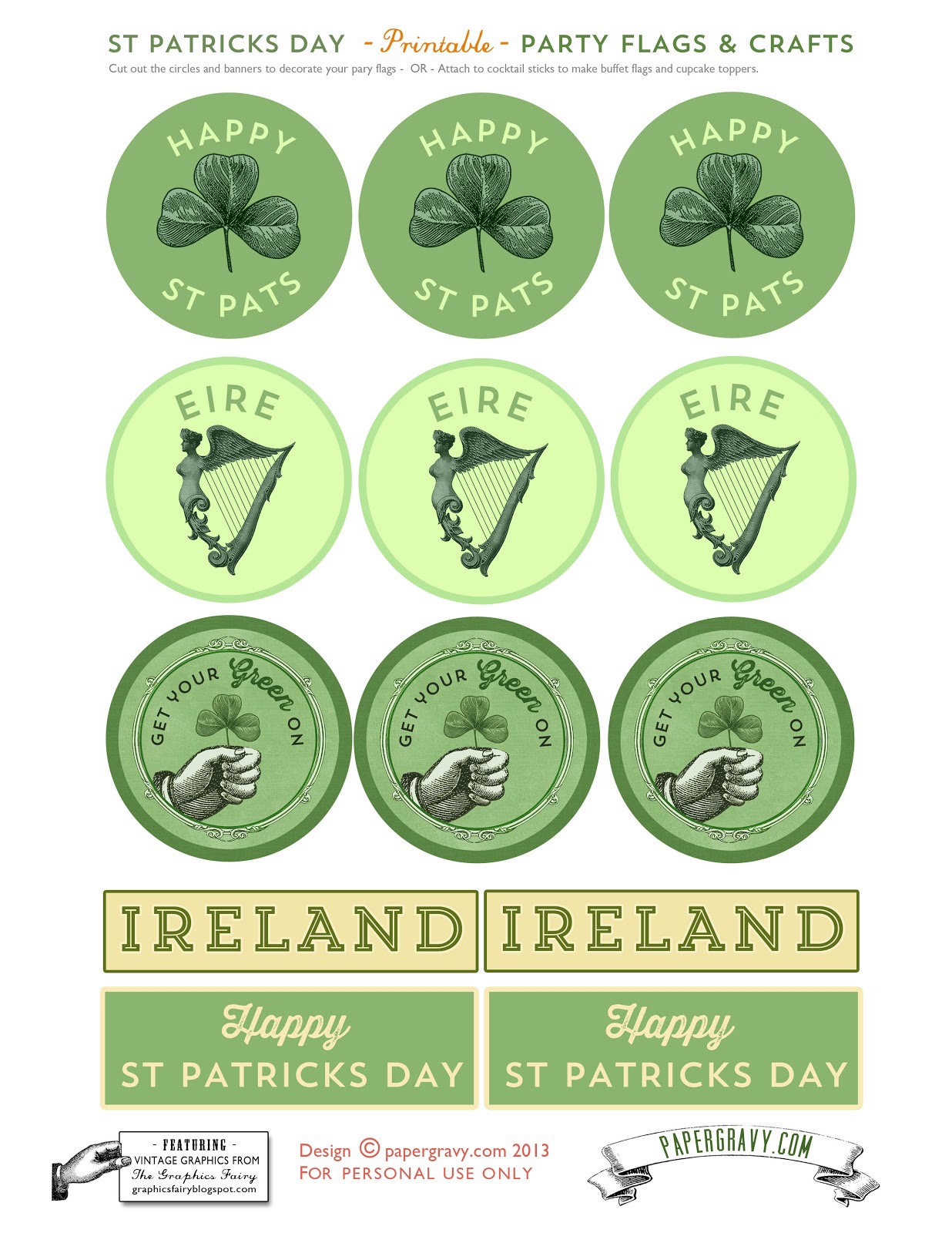 freed vintage irish printable