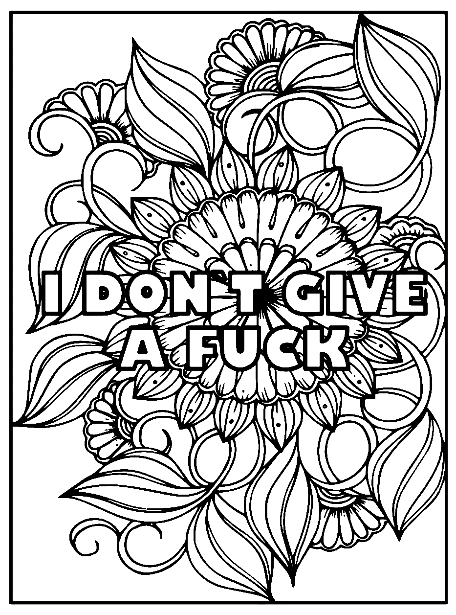 swear word coloring pages free printable