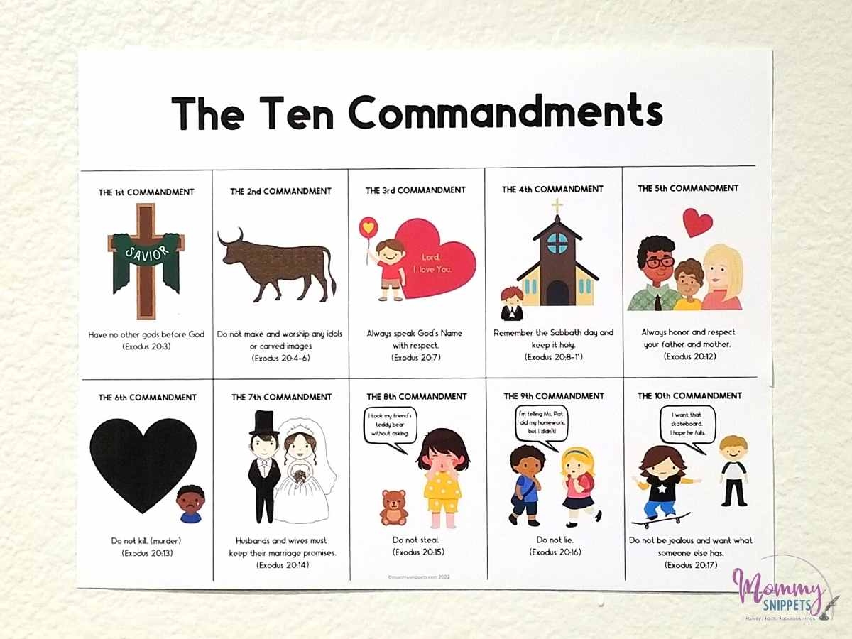 10 commandments printable free