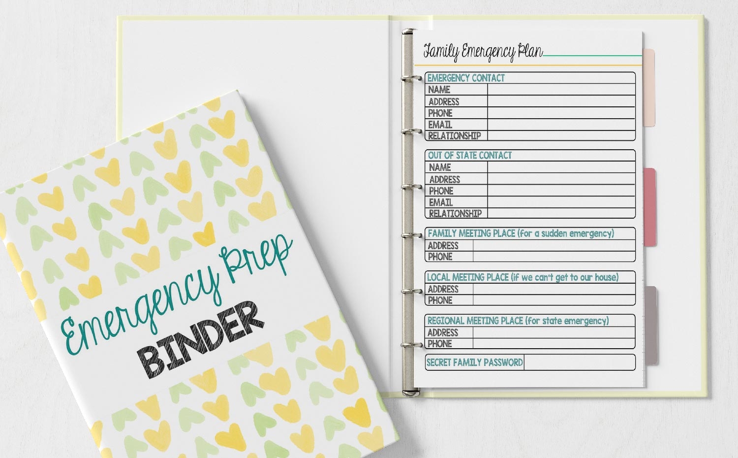 free emergency binder printables pdf
