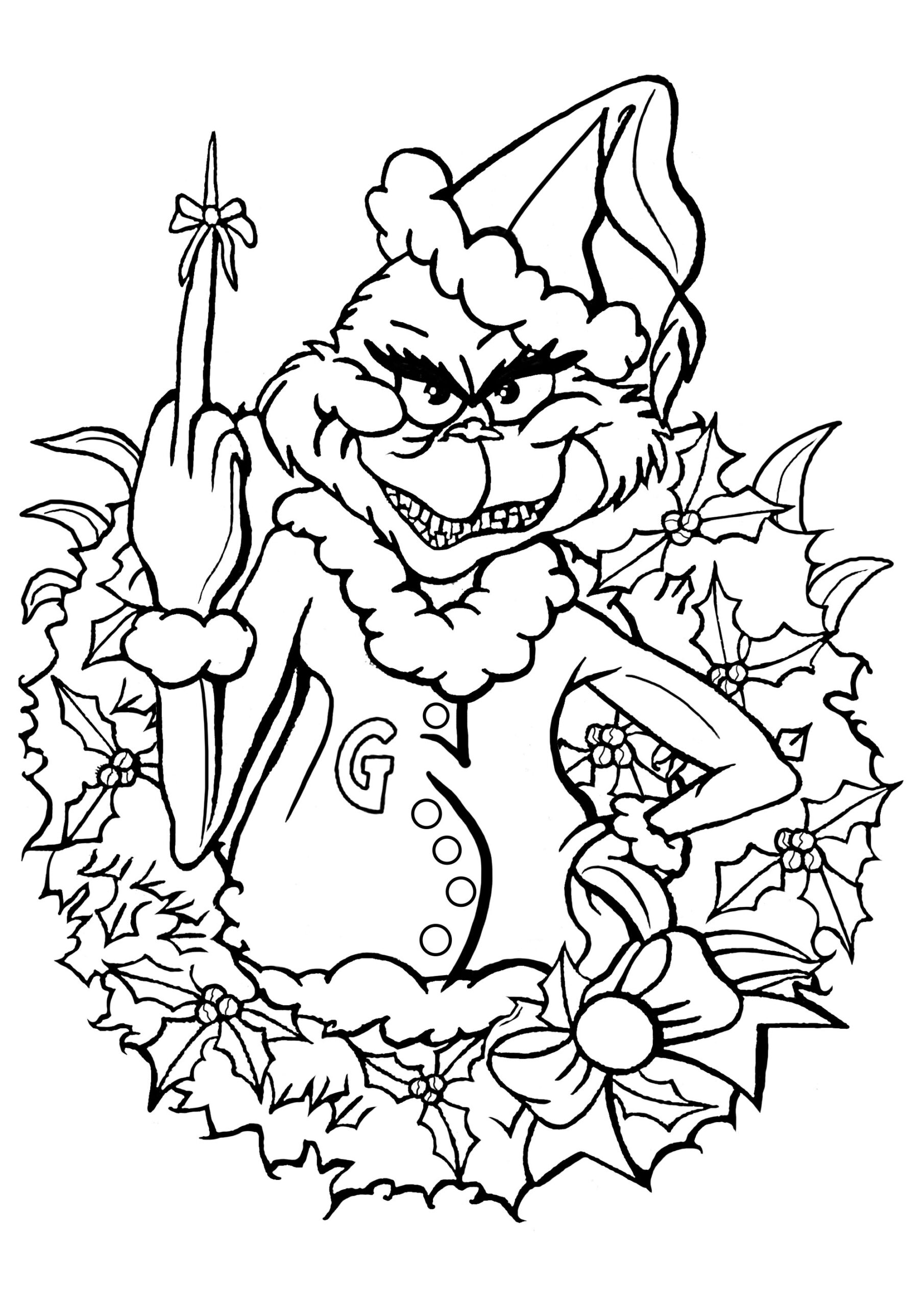 free grinch printable coloring pages