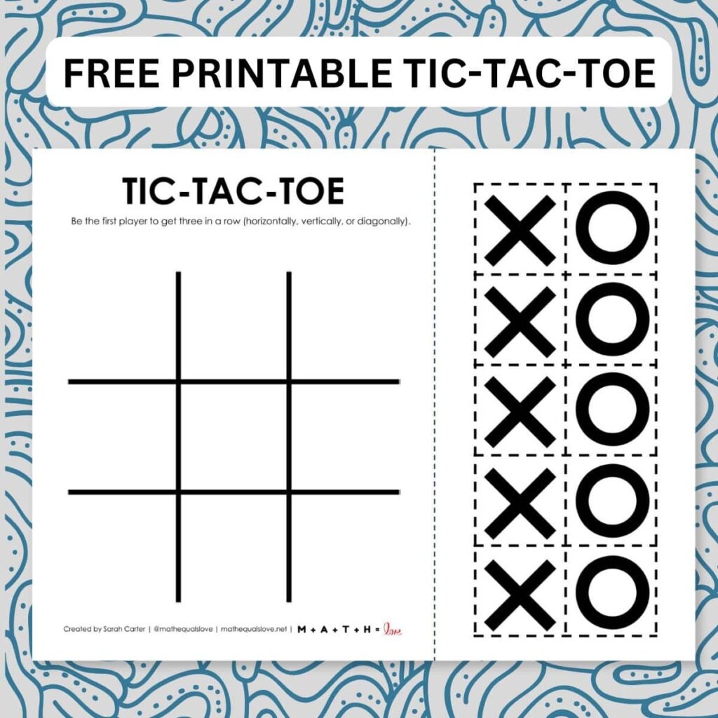 free printable tic tac toe game