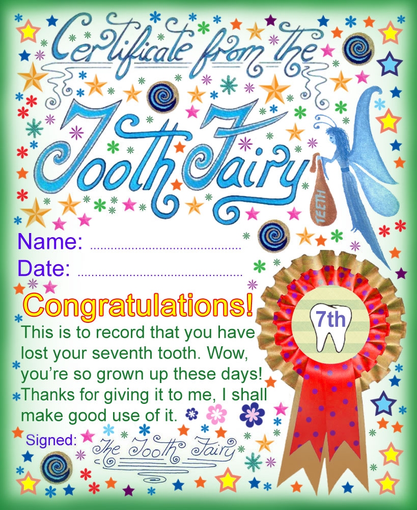 free tooth fairy certificate printable