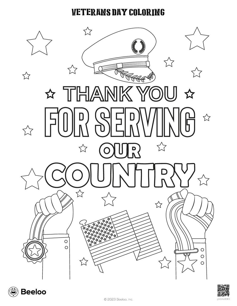free printable veterans day coloring pages