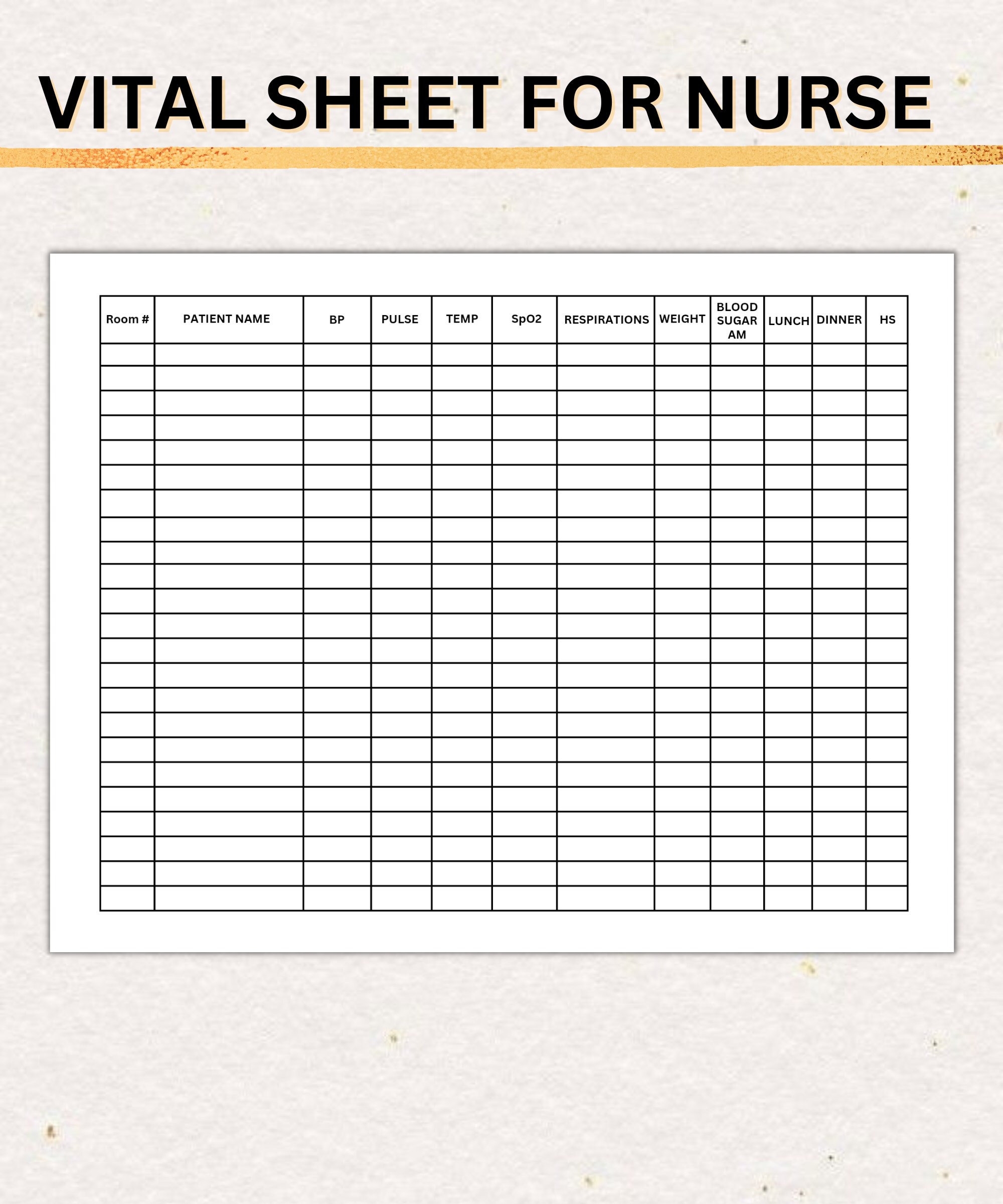 free printable vital signs sheet nursing
