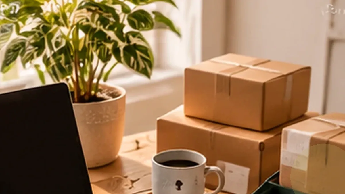 Warm organized lifestyle scene for digital product business printables