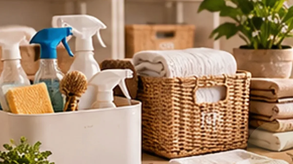 Warm organized lifestyle scene for moving house & relocation printables