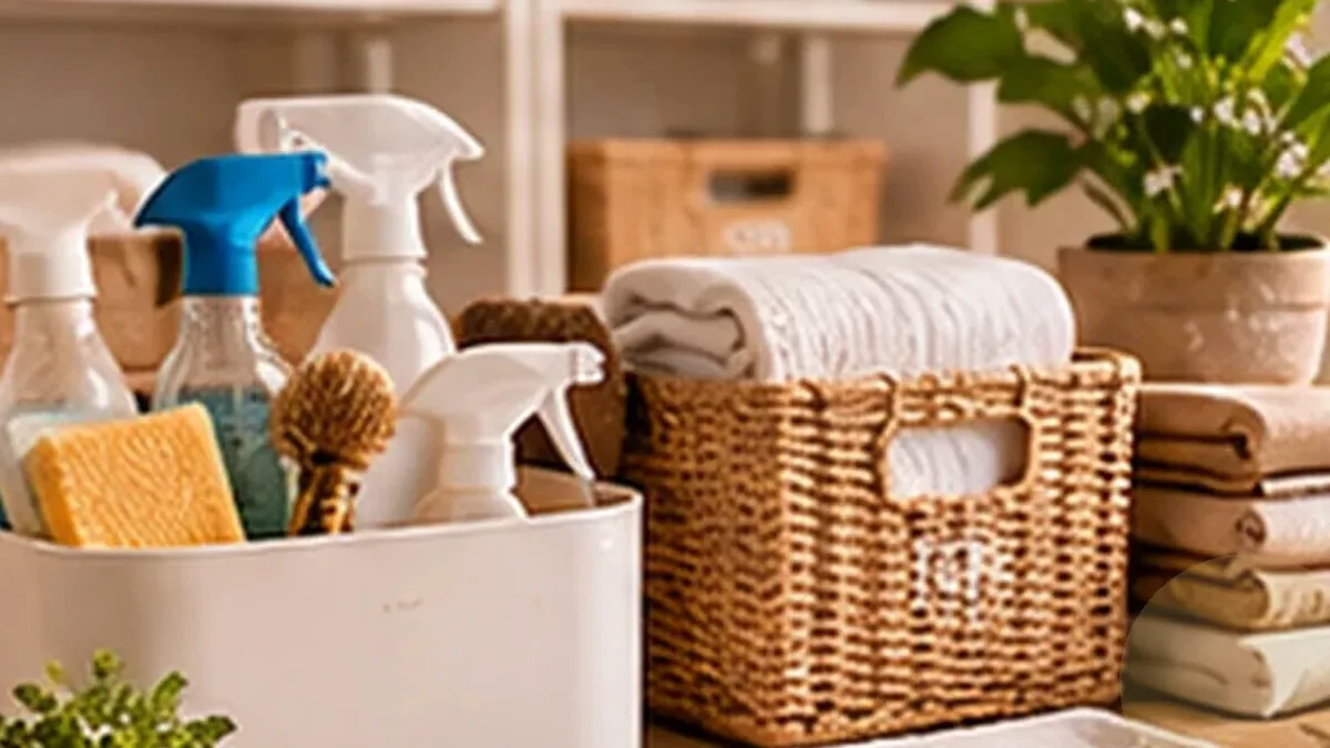Warm organized lifestyle scene for pantry & freezer inventory printables