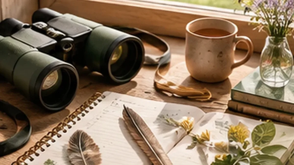 Warm organized lifestyle scene for photography & photo challenges printables