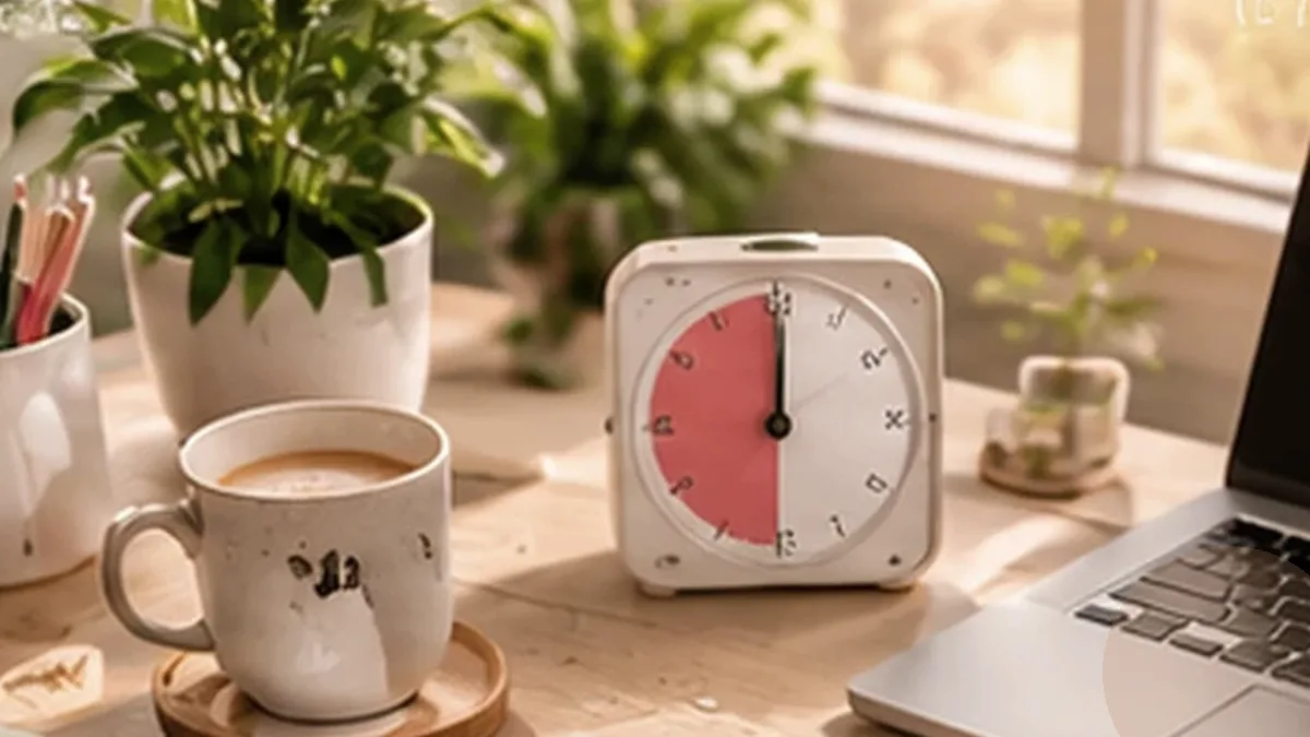 Warm organized lifestyle scene for project planning & personal projects printables