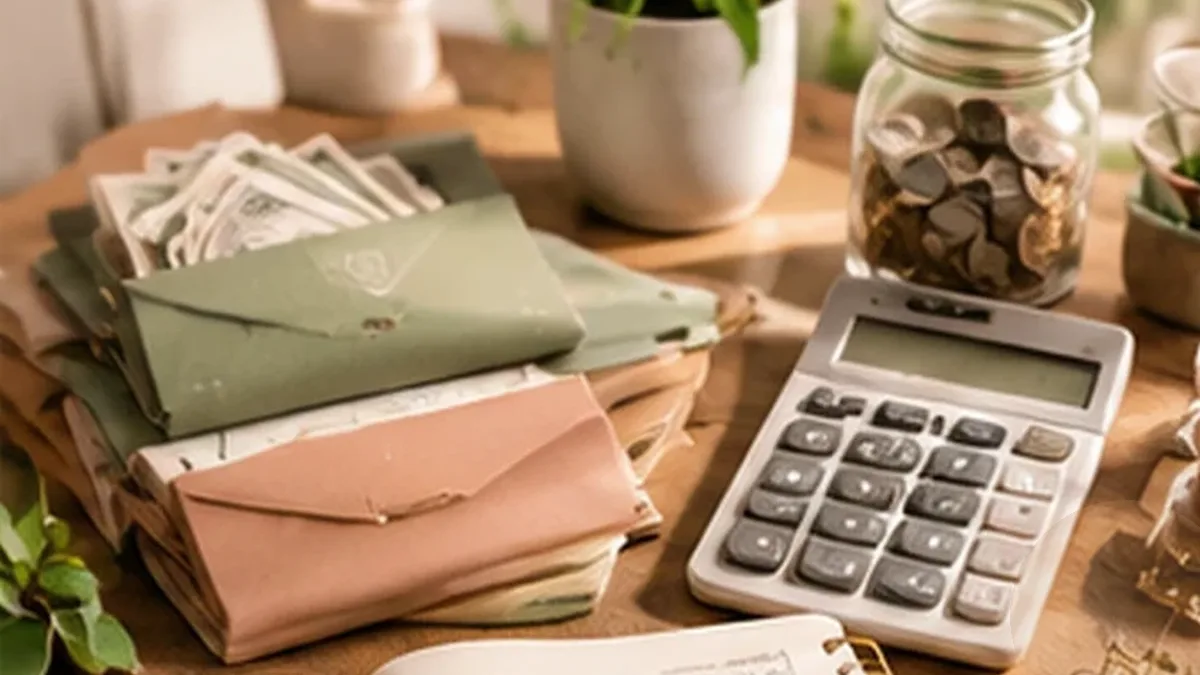 Warm organized lifestyle scene for side hustle income & expense printables