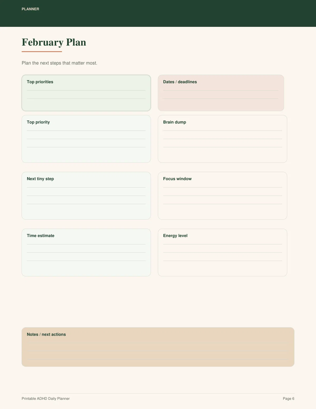 Complete ADHD & Executive Function Printable Bundle preview 5