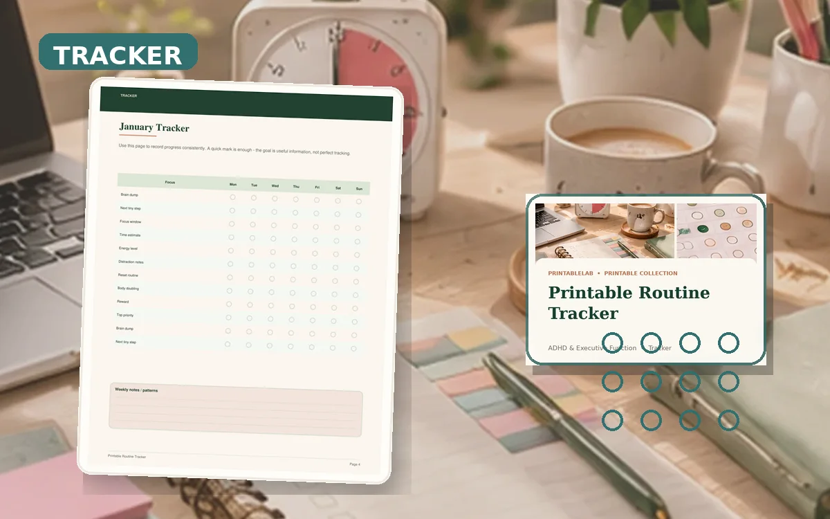 Printable Routine Tracker cover