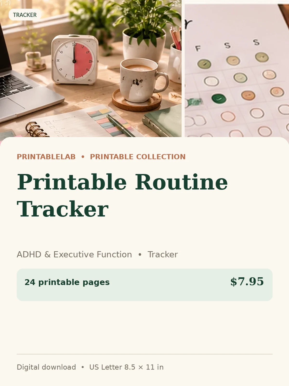 Printable Routine Tracker preview 1