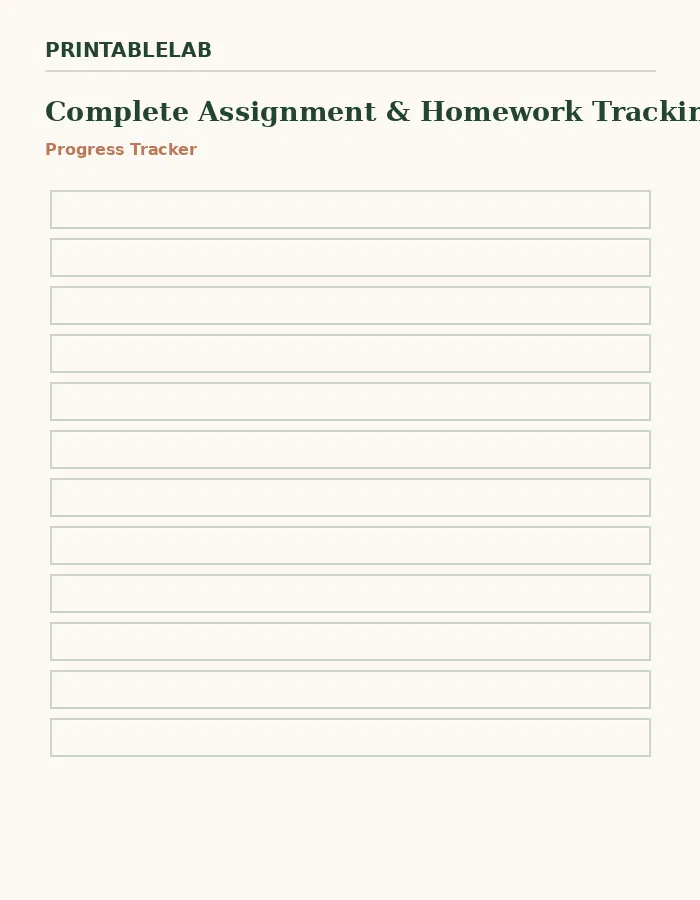 Complete Assignment & Homework Tracking Printable Bundle preview 3