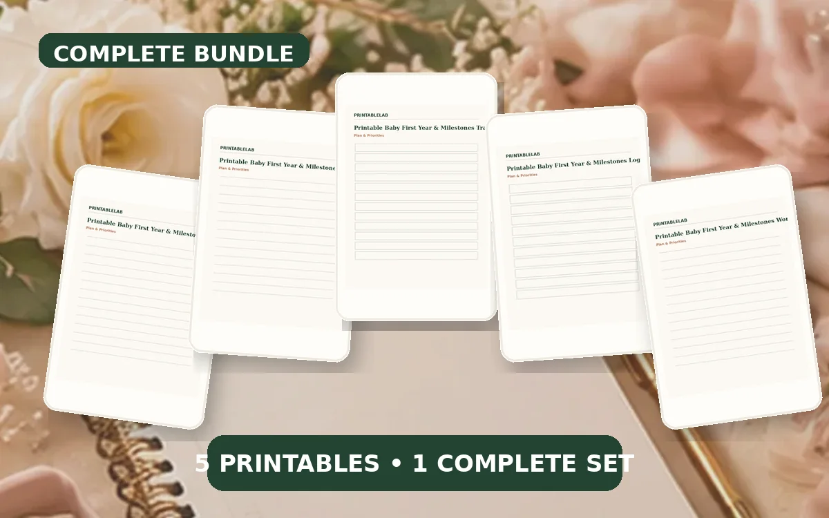 Complete Baby First Year & Milestones Printable Bundle cover