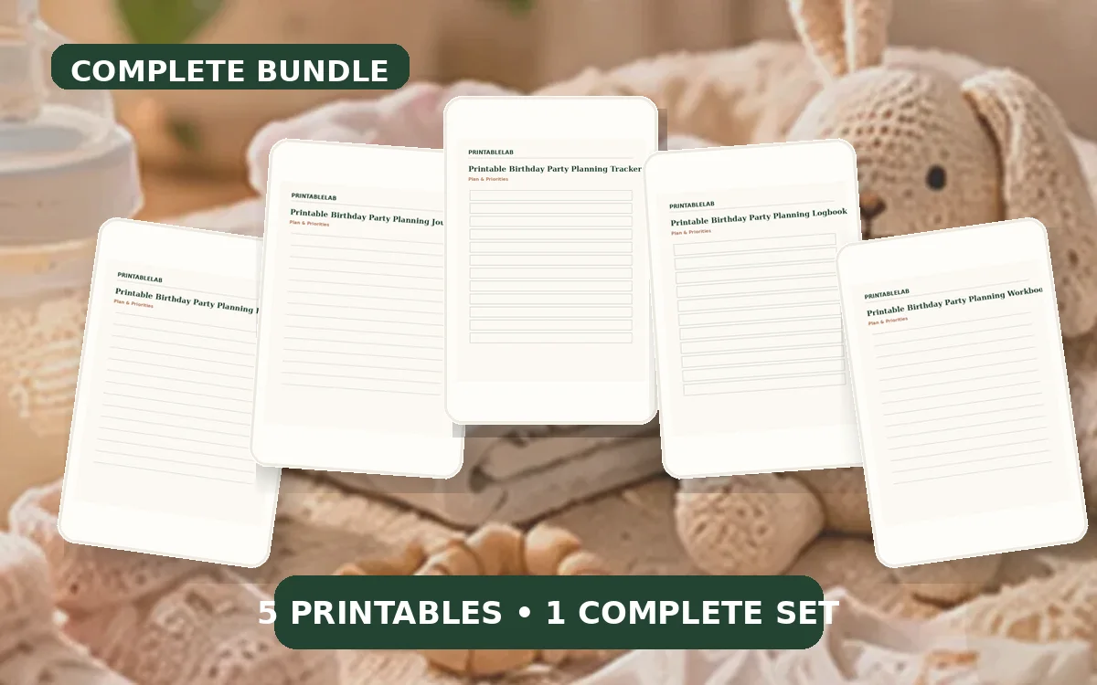 Complete Birthday Party Planning Printable Bundle cover