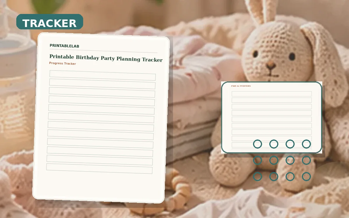 Printable Birthday Party Planning Tracker cover