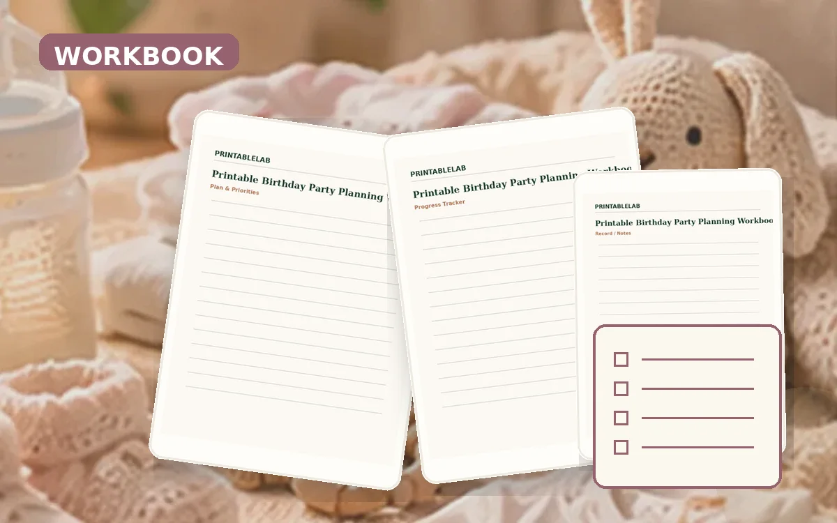 Printable Birthday Party Planning Workbook cover