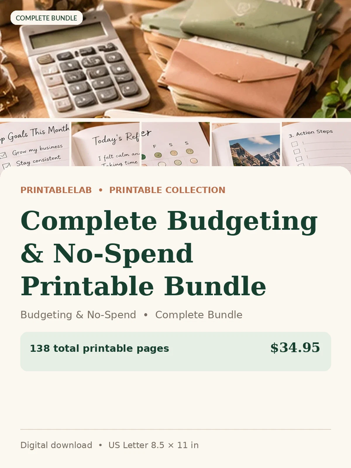 Complete Budgeting & No-Spend Printable Bundle preview 1