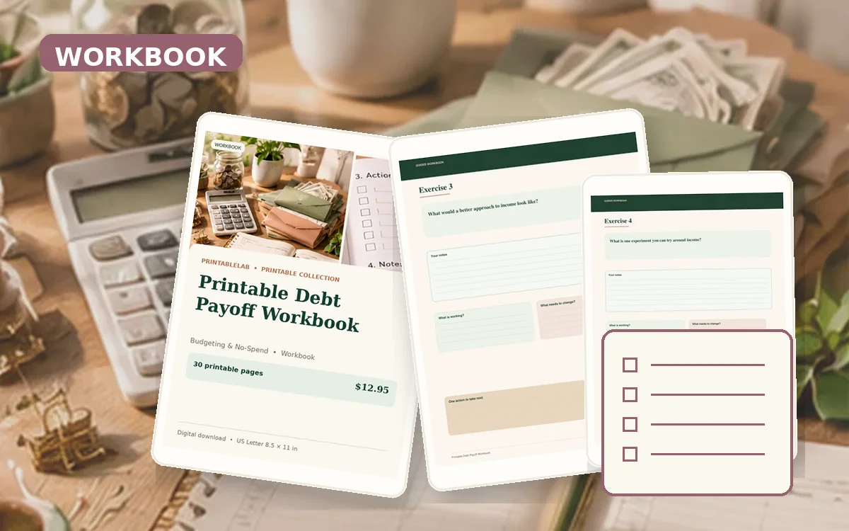 Printable Debt Payoff Workbook cover