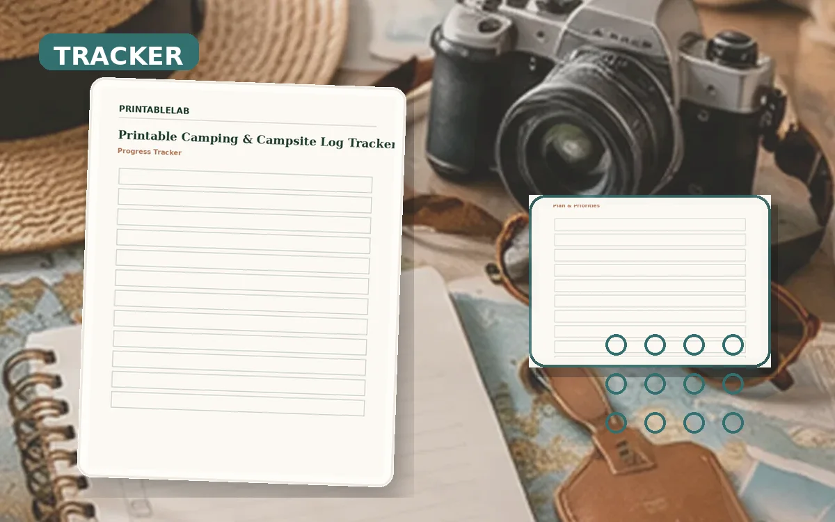 Printable Camping & Campsite Log Tracker cover