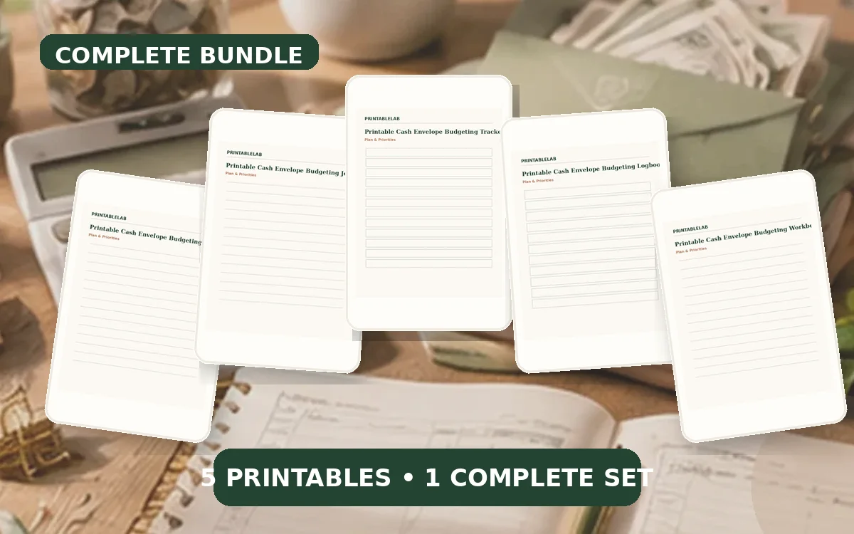 Complete Cash Envelope Budgeting Printable Bundle cover