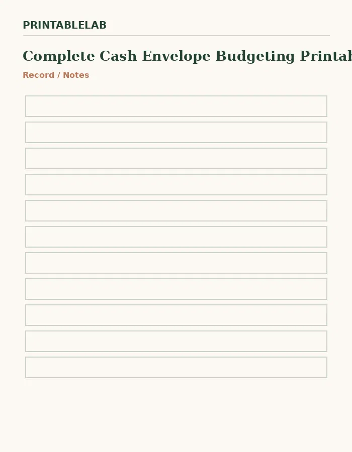 Complete Cash Envelope Budgeting Printable Bundle preview 4