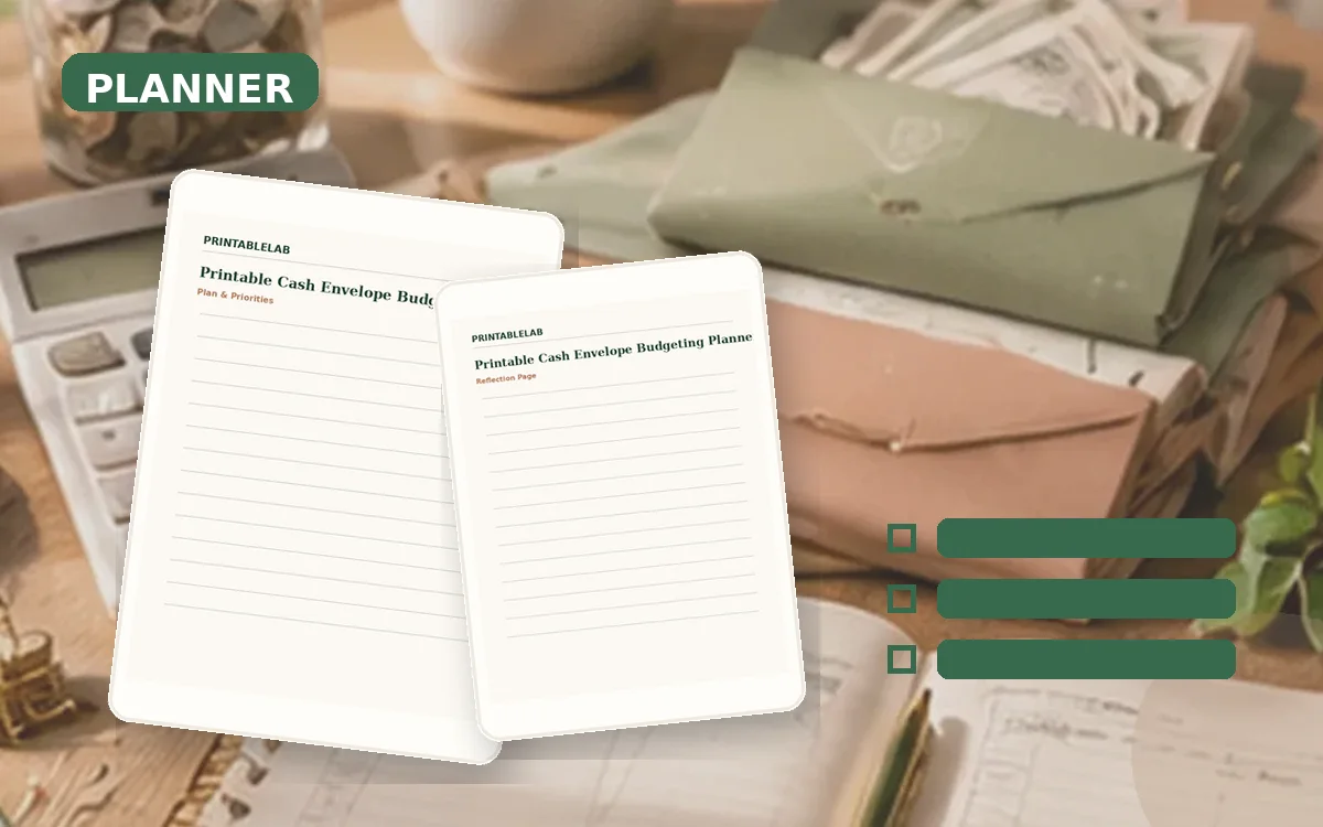 Printable Cash Envelope Budgeting Planner cover