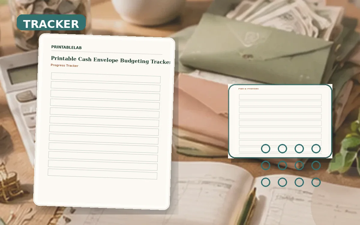 Printable Cash Envelope Budgeting Tracker cover