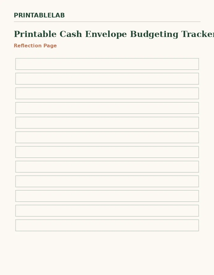 Printable Cash Envelope Budgeting Tracker preview 2
