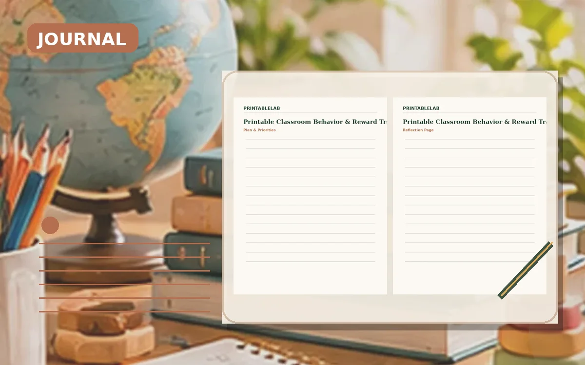 Printable Classroom Behavior & Reward Tracking Journal cover