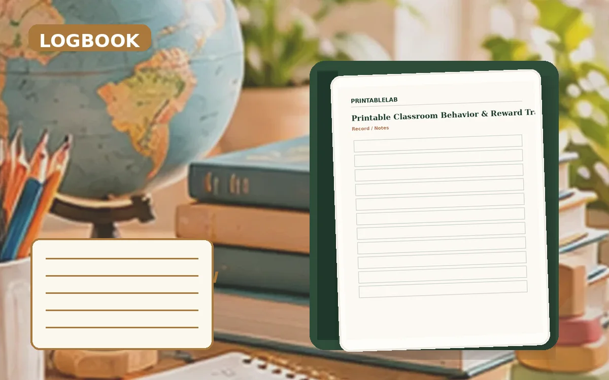 Printable Classroom Behavior & Reward Tracking Logbook cover