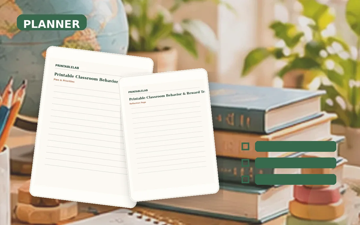 Printable Classroom Behavior & Reward Tracking Planner cover