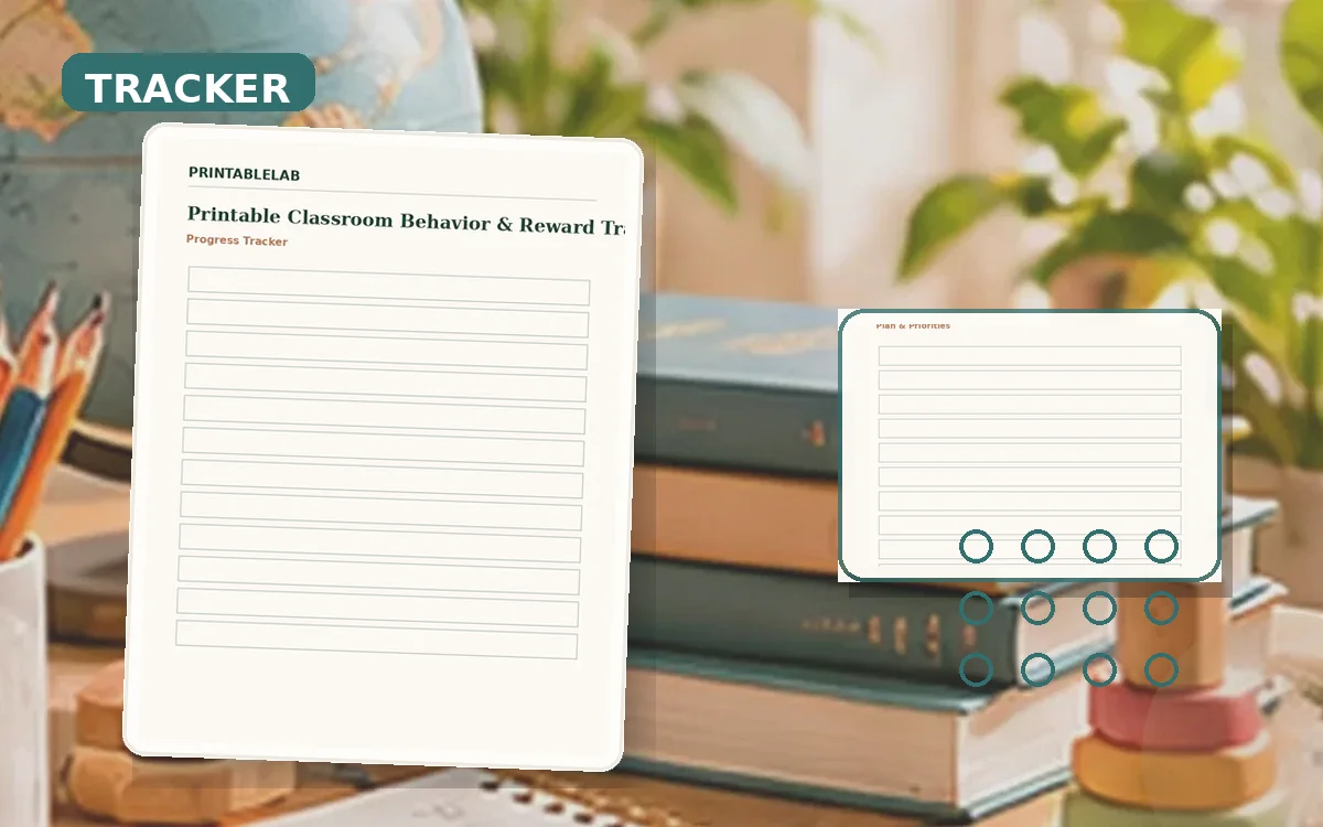 Printable Classroom Behavior & Reward Tracking Tracker cover