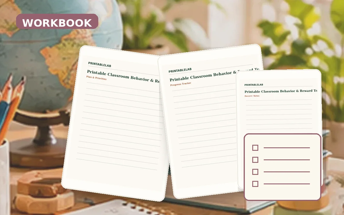 Printable Classroom Behavior & Reward Tracking Workbook cover