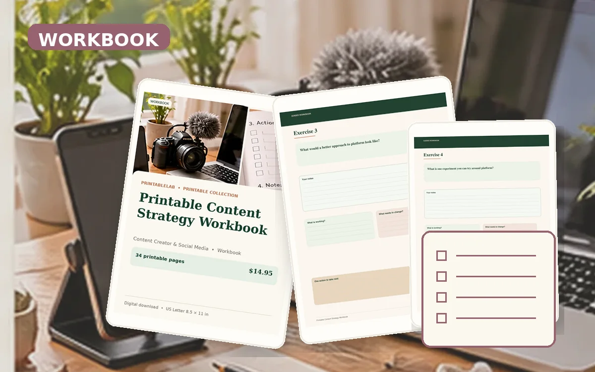 Printable Content Strategy Workbook cover