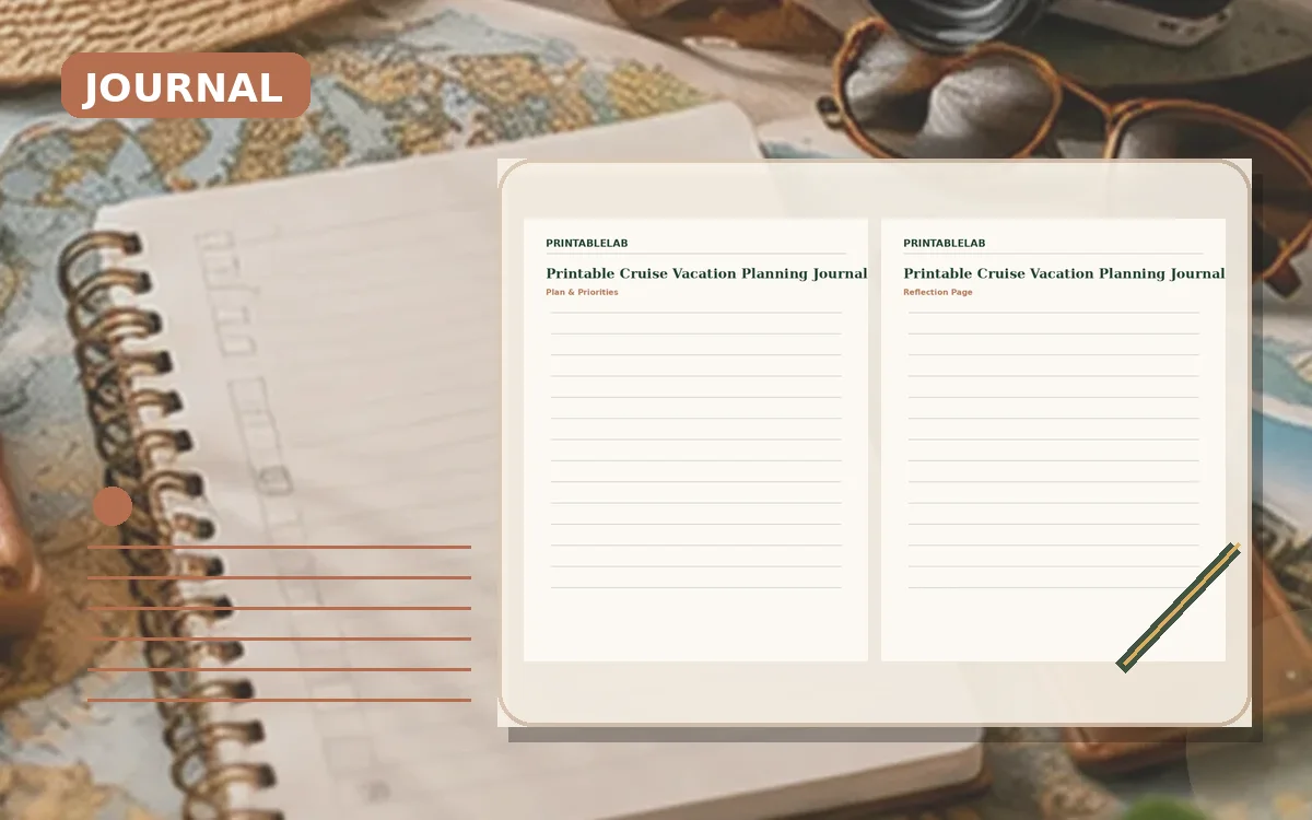 Printable Cruise Vacation Planning Journal cover