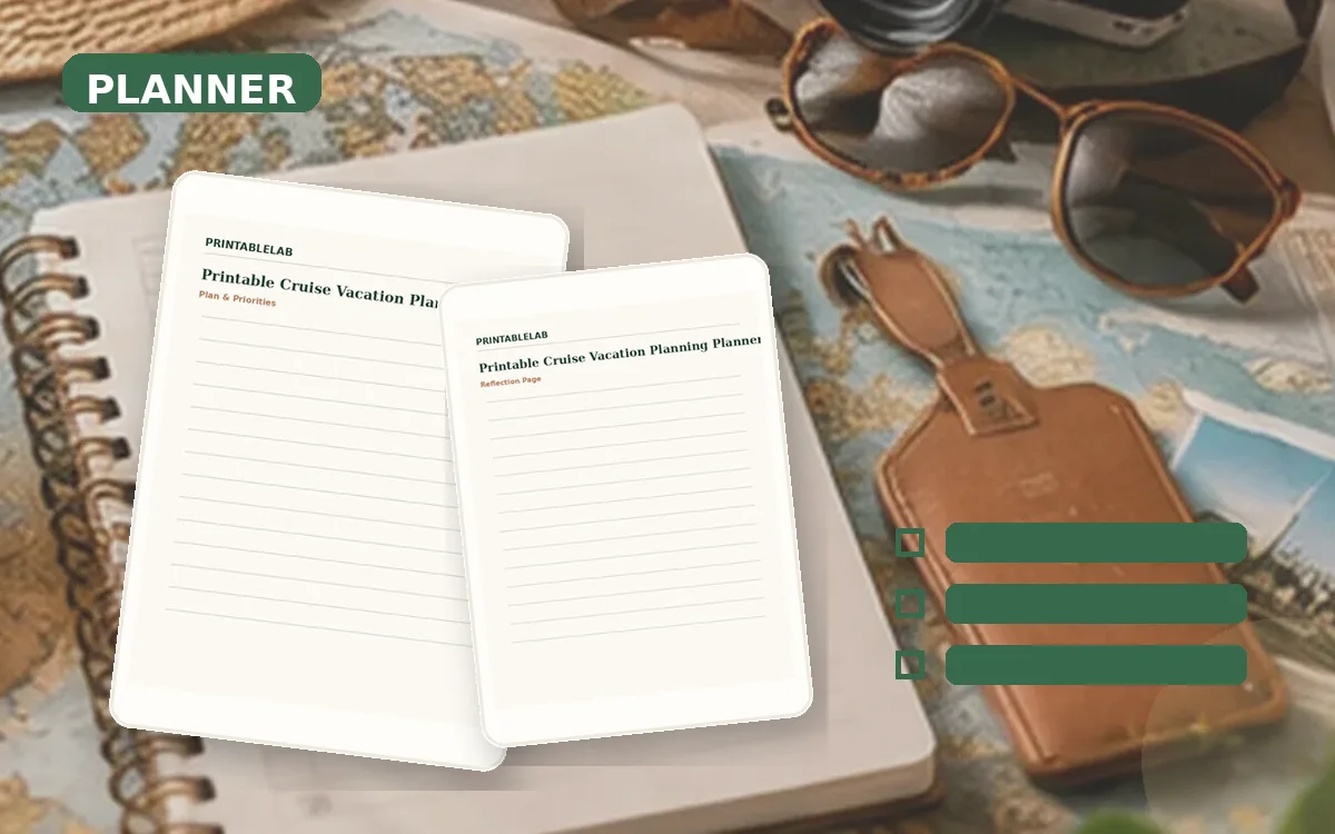 Printable Cruise Vacation Planning Planner cover