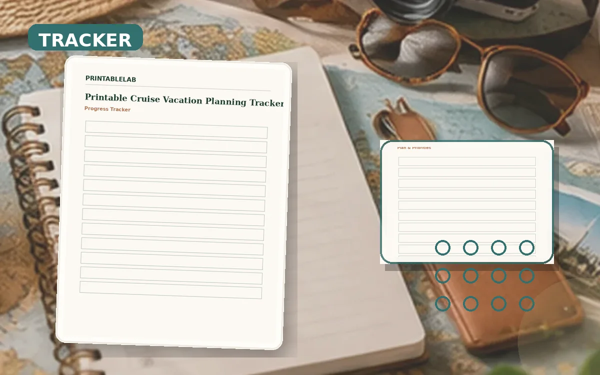 Printable Cruise Vacation Planning Tracker cover