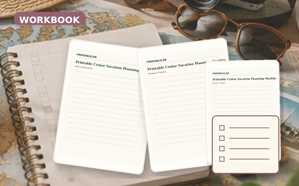 Printable Cruise Vacation Planning Workbook cover