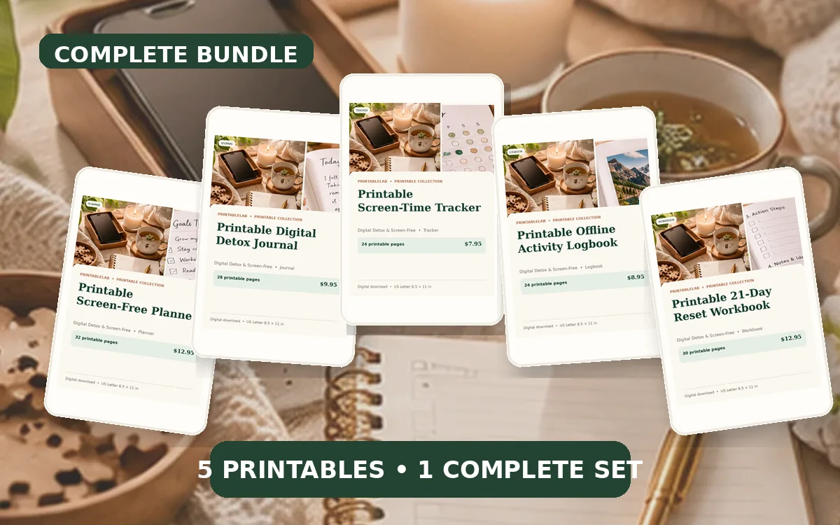 Complete Digital Detox & Screen-Free Printable Bundle cover